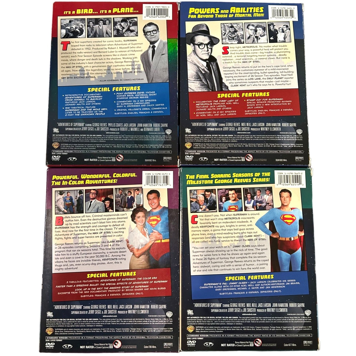 Adventures of Superman The Complete Collection DVD Set Seasons 1-6 George Reeves