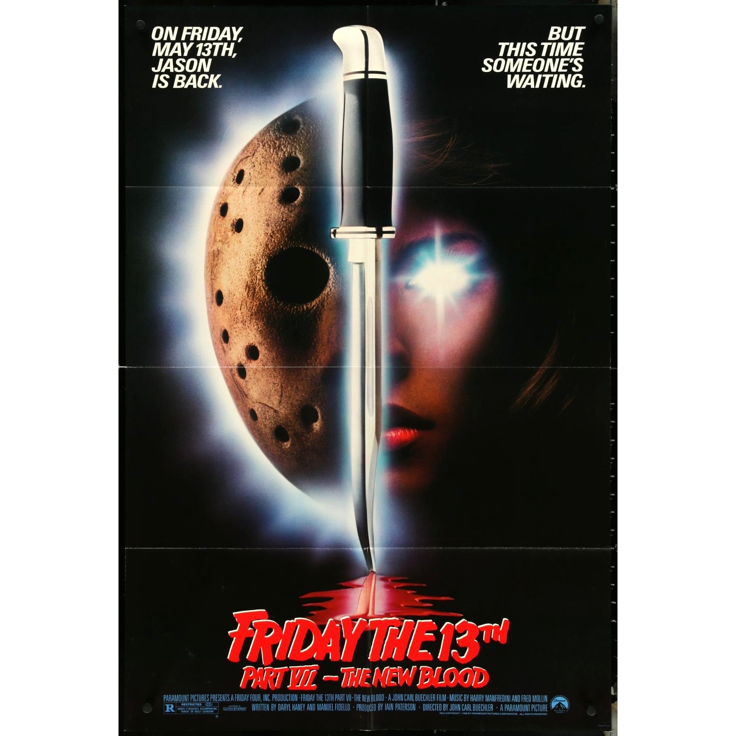 Friday the 13th Part VIII The New Blood (1988) Original Movie Poster 27x41 EMP5