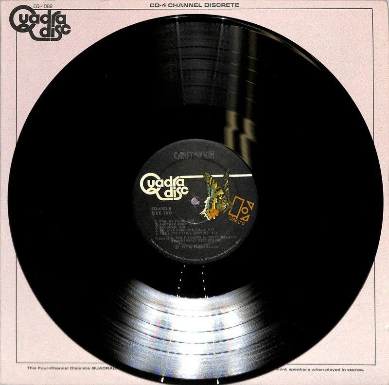 Carly Simon Self Titled 1973 Quadraphonic Promo Elektra EQ-4082 EX Vinyl+Poster