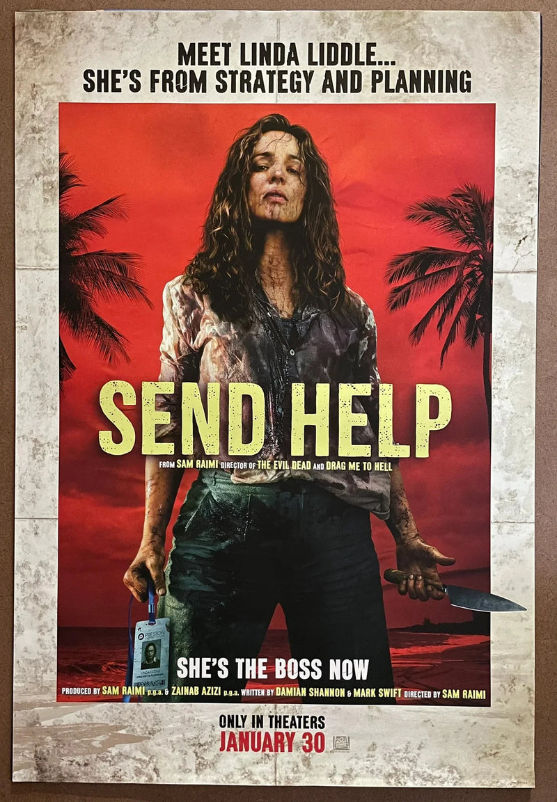 Send Help 2025 US One-Sheet rolled Movie Poster Sam Raimi Horror Thriller