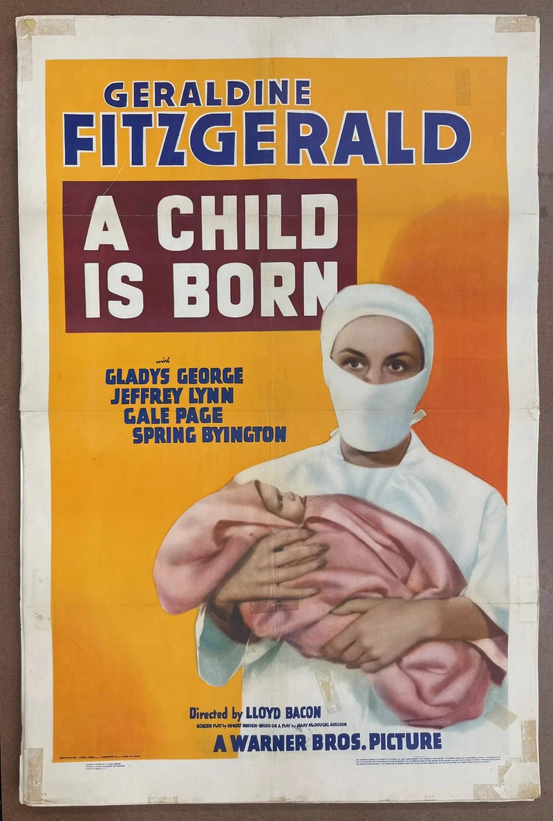 A Child Is Born (1939) 27x41 One Sheet Movie Poster Geraldine Fitzgerald 1930s