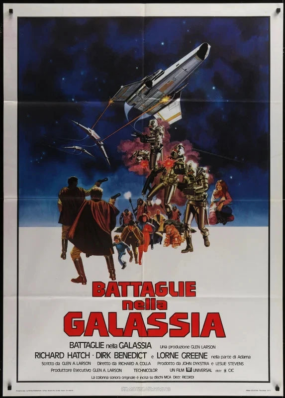 Battlestar Galactica 1978 Original Italian 1P Movie Poster 39x55 Richard Hatch