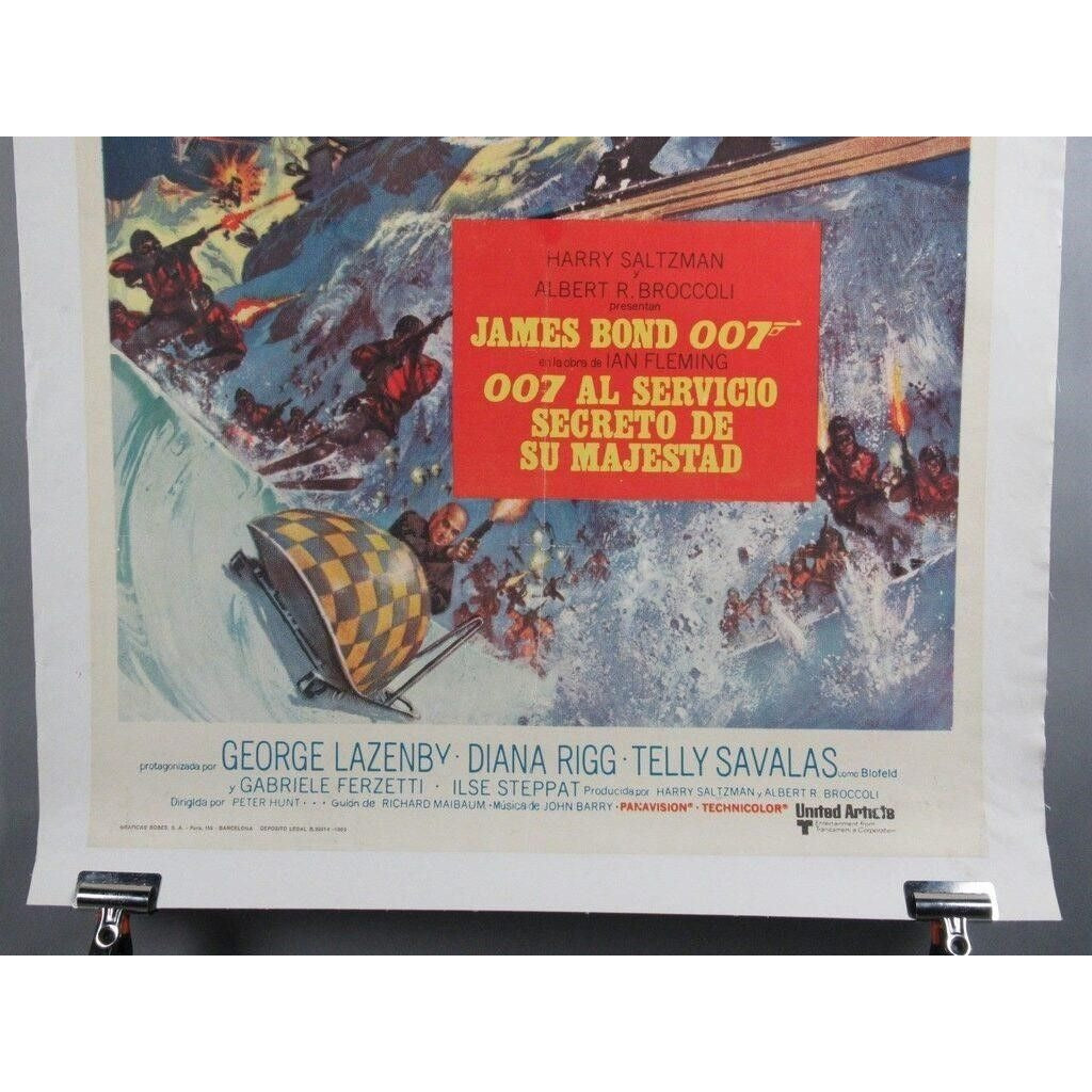 On Her Majesty's Secret Service (1969) Orig. SPANISH Linenbacked Movie Poster