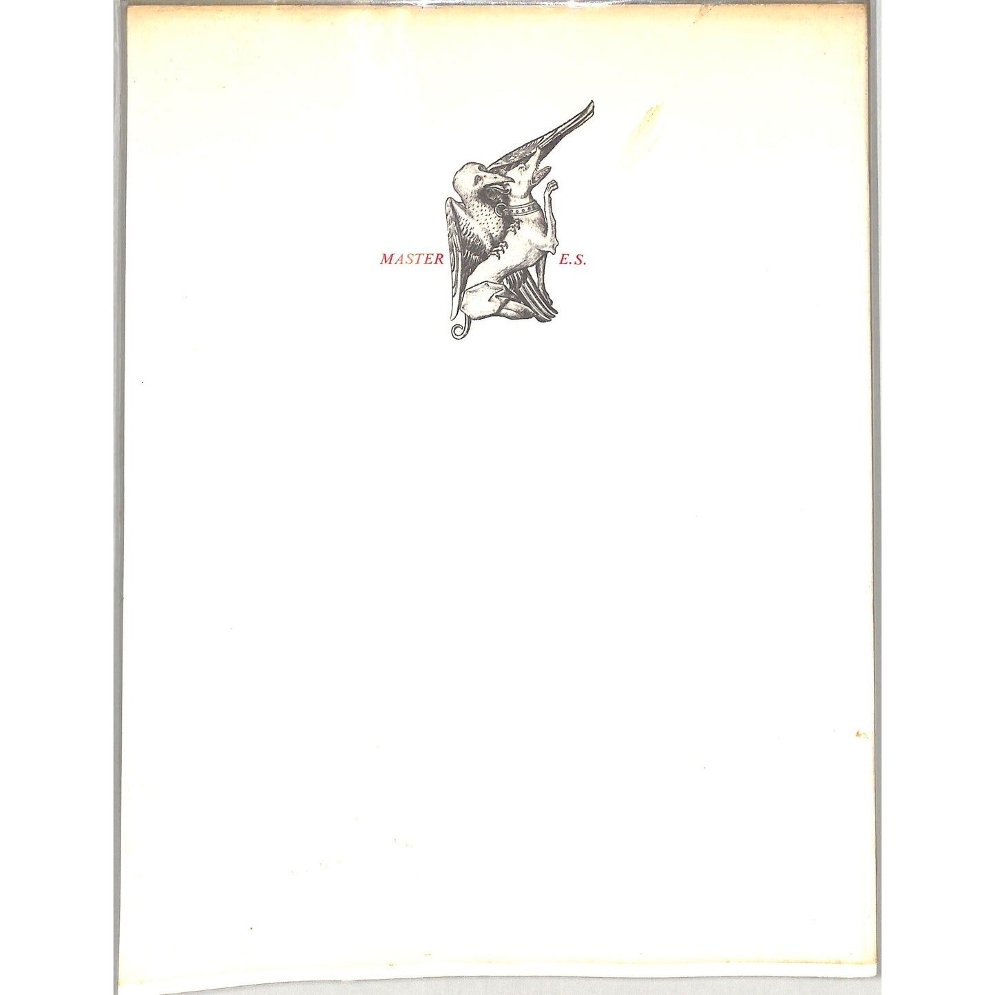 Master E.S. Five Hundredth Anniversary Exhibition Program