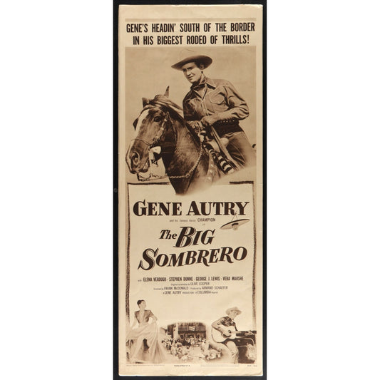 The Big Sombrero (1949) Original Movie Poster Rolled 14x36