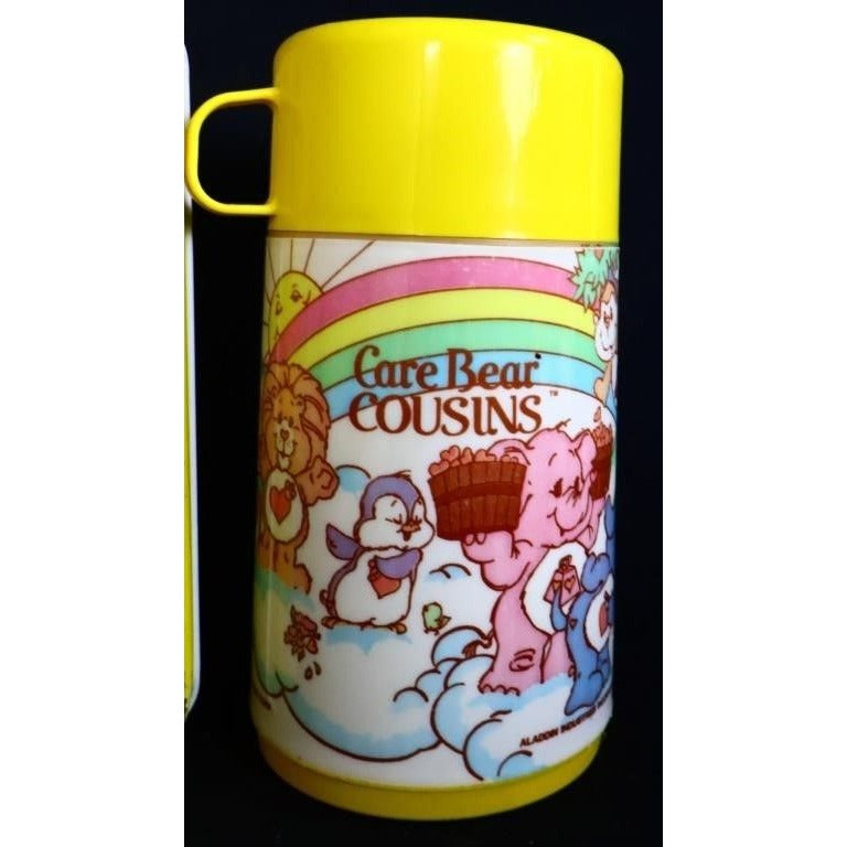 Vintage metal Care Bear Cousins lunchbox w thermos