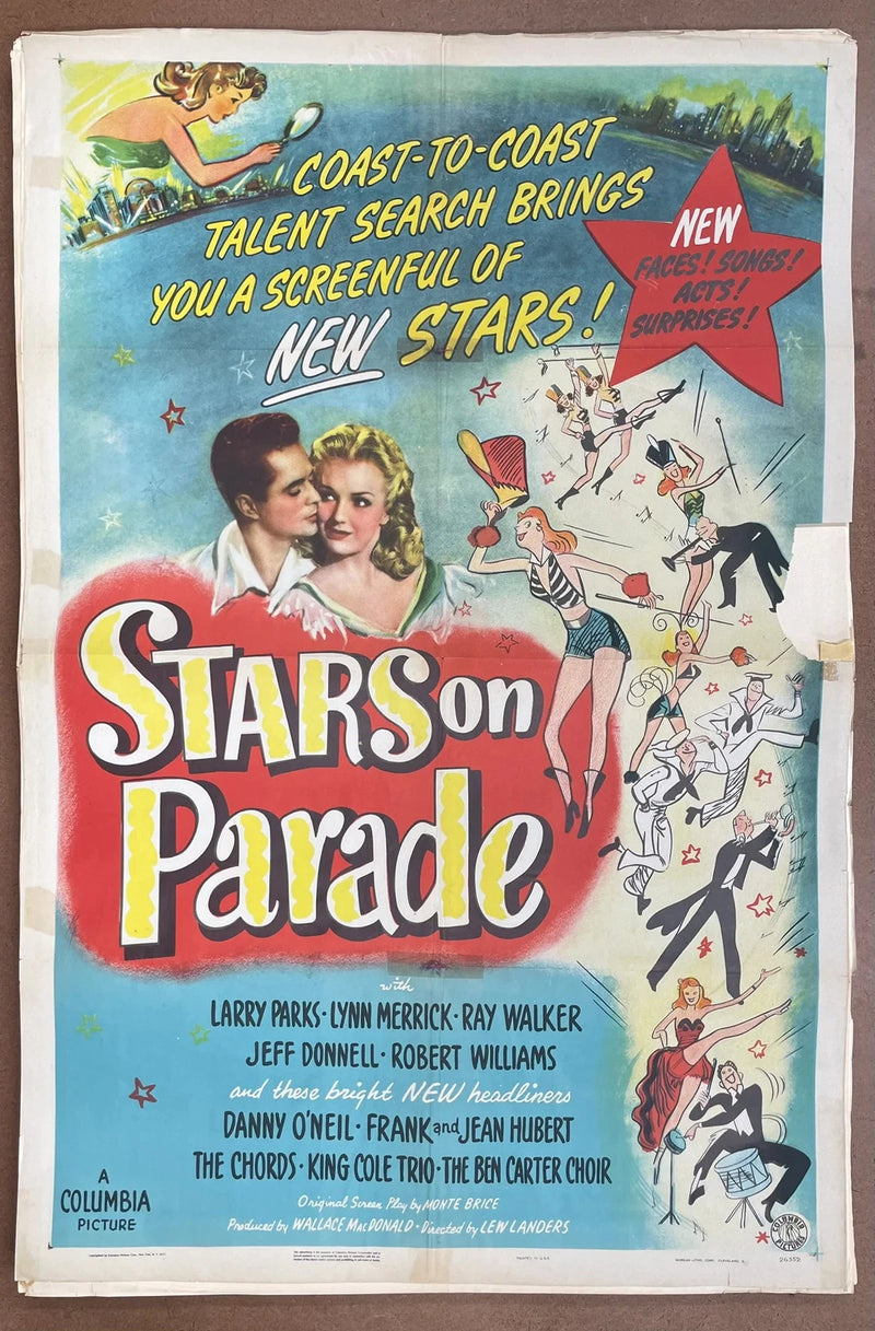 Stars on Parade (1944) 27x41 One Sheet Movie Poster Nat King Cole Larry Parks