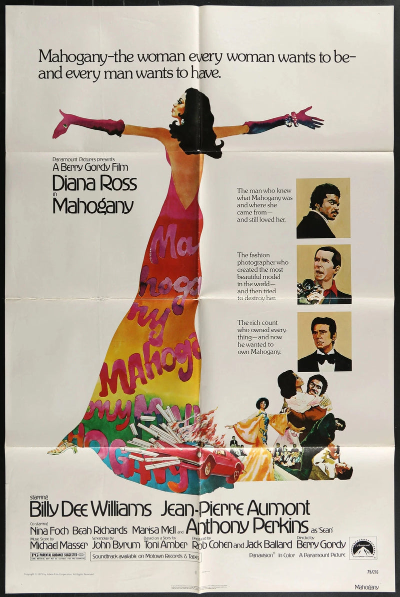 Mahogany (1975) Original One Sheet Poster 27x41 Diana Ross Billy Dee Williams