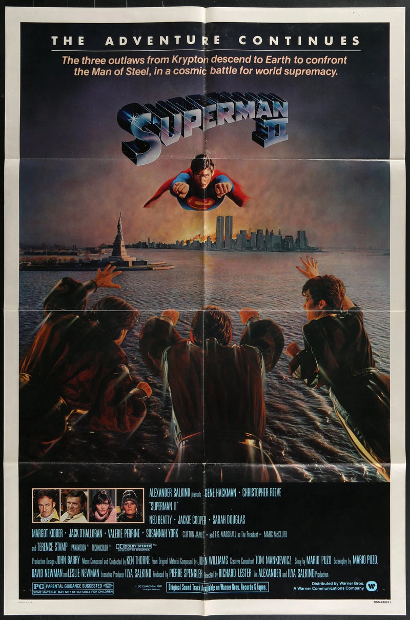 Superman II (1981) Original 1-Sheet Poster 27x41 Christopher Reeve Gene Hackman
