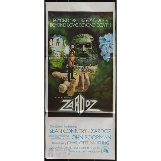 Zardoz (1974) Original Australian Daybill Movie Poster Folded 13x30