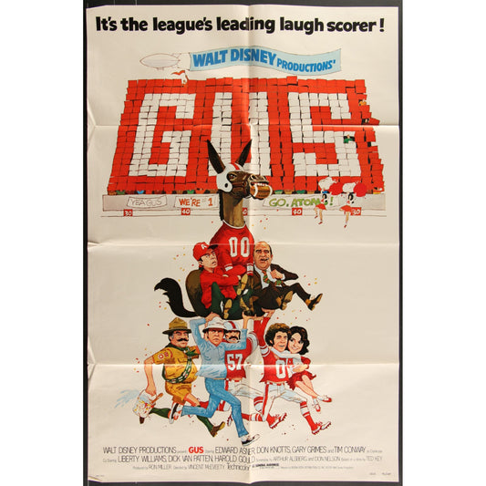 GUS (1976) Original Movie Poster Folded 27x41