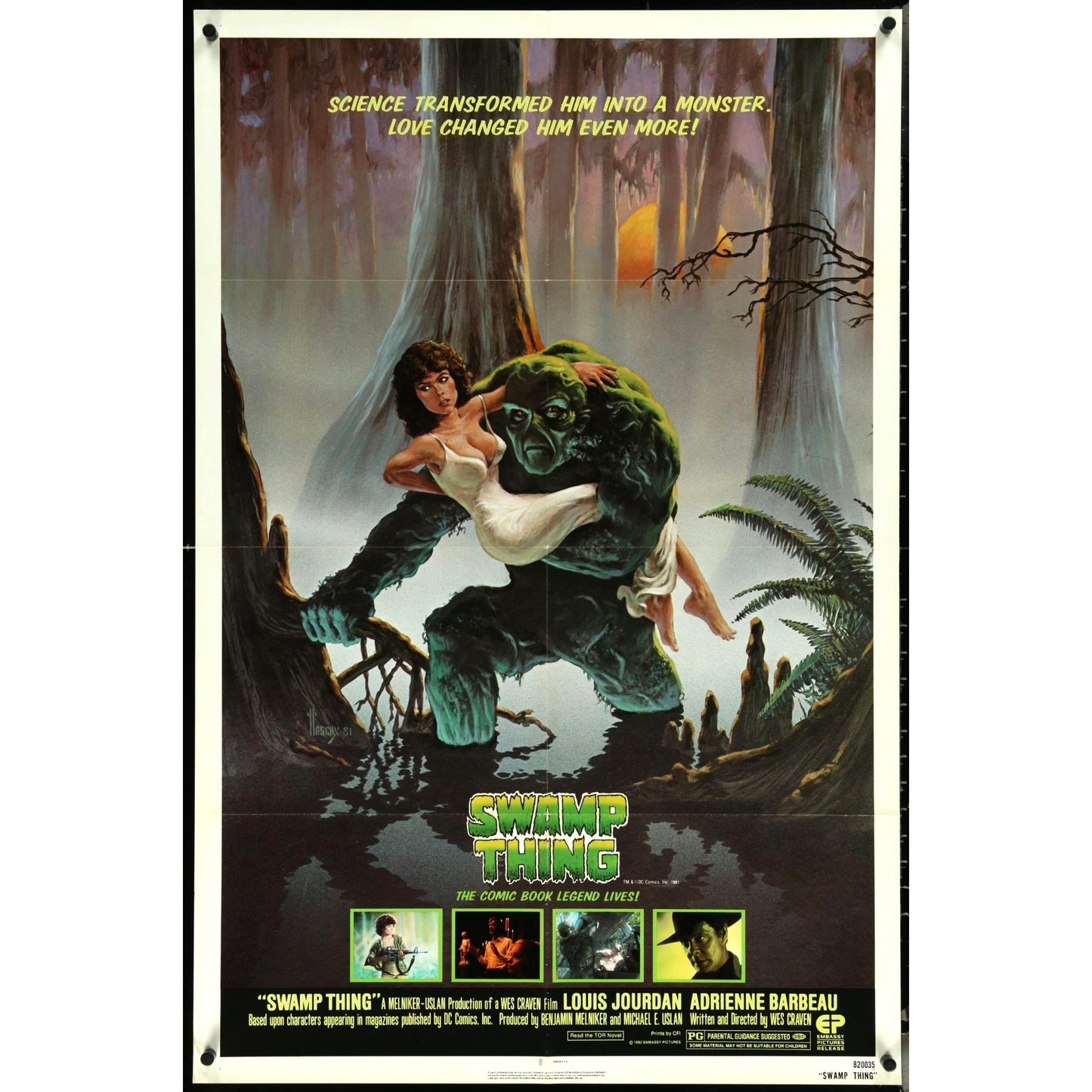 SWAMP THING NSS style (1982) Original Folded One-Sheet Movie Poster 27" x 41"