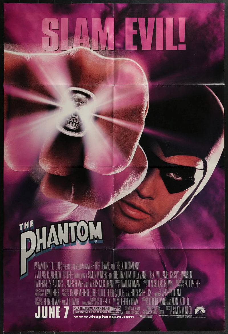 The Phantom (1996) Original One Sheet Movie Poster 27x40 Billy Zane Swanson