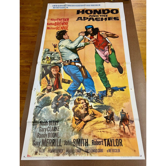 Hondo and the Apaches (1967) Original Movie 3 Sheet 41x81 Folded