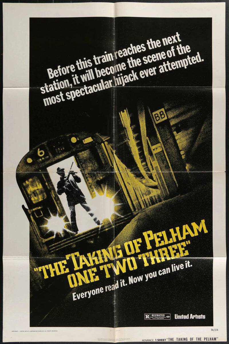The Taking of Pelham One Two Three (1974) Original Advance Movie Poster 27x41