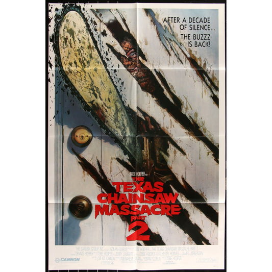 The Texas Chainsaw Massacre Part 2 (1986) Orig. Movie Poster 27x41 Folded EM4-20