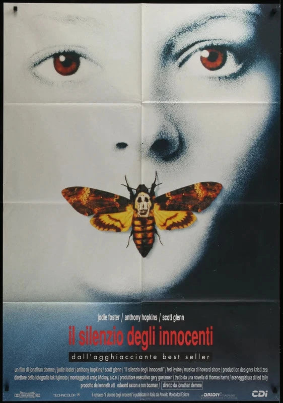 Silence of the Lambs 1990 Original Italian 1P Poster 39x55 Jodie Foster Horror