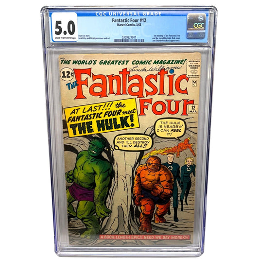 Fantastic Four #12 (1963) CGC 5.0 1st meeting Fantastic Four and Incredible Hulk