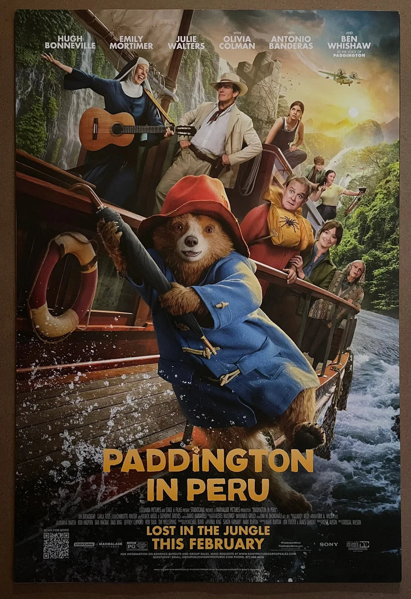Paddington in Peru 2024 USA One-Sheet Rolled DS Family Adventure Poster