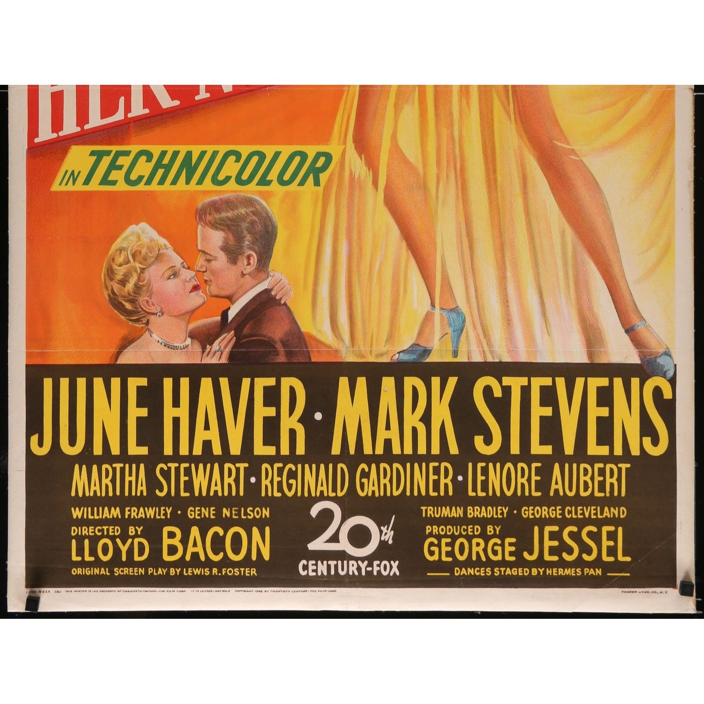 I WONDER WHO'S KISSING HER NOW (1947) Original Linenbacked Movie Poster 27x41