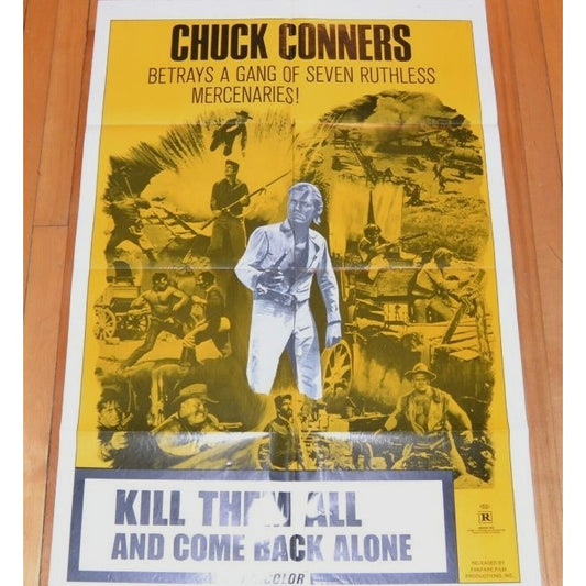 Kill Them All and Come Back Alone (1968) Original Movie Poster 27x41 Folded