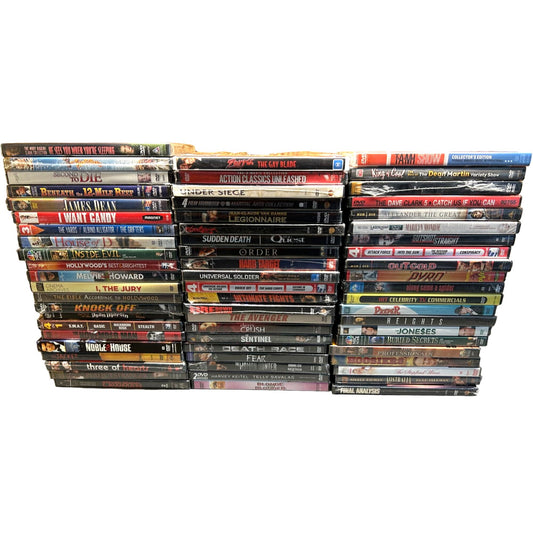 BULK LOT 64 BRAND NEW DVDs Multiple Genres Many Out of Print OOP SJ10