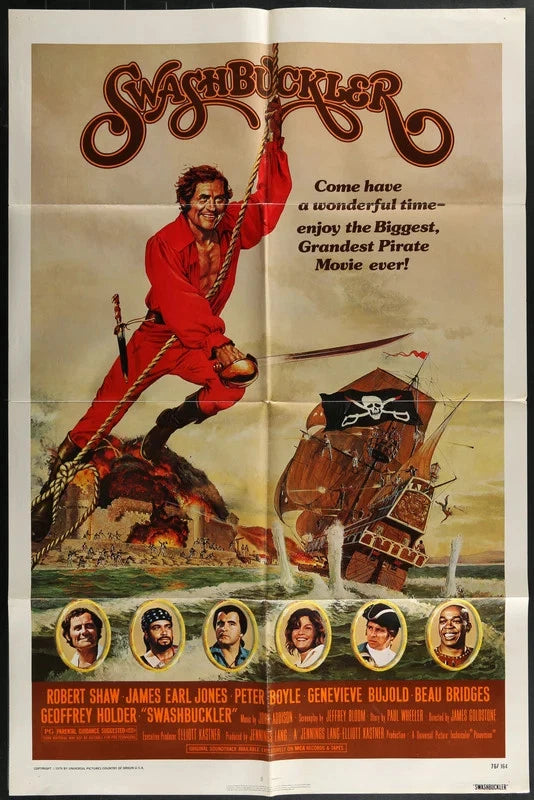 Swashbuckler (1976) Original Movie Poster 27x41 Robert Shaw James Earl Jones USA