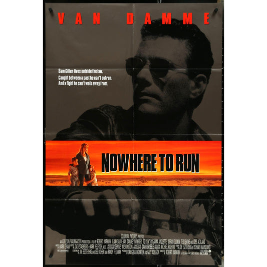 Nowhere to Run (1993) Original Movie Poster Van Damme 27x40 Folded EM1A19