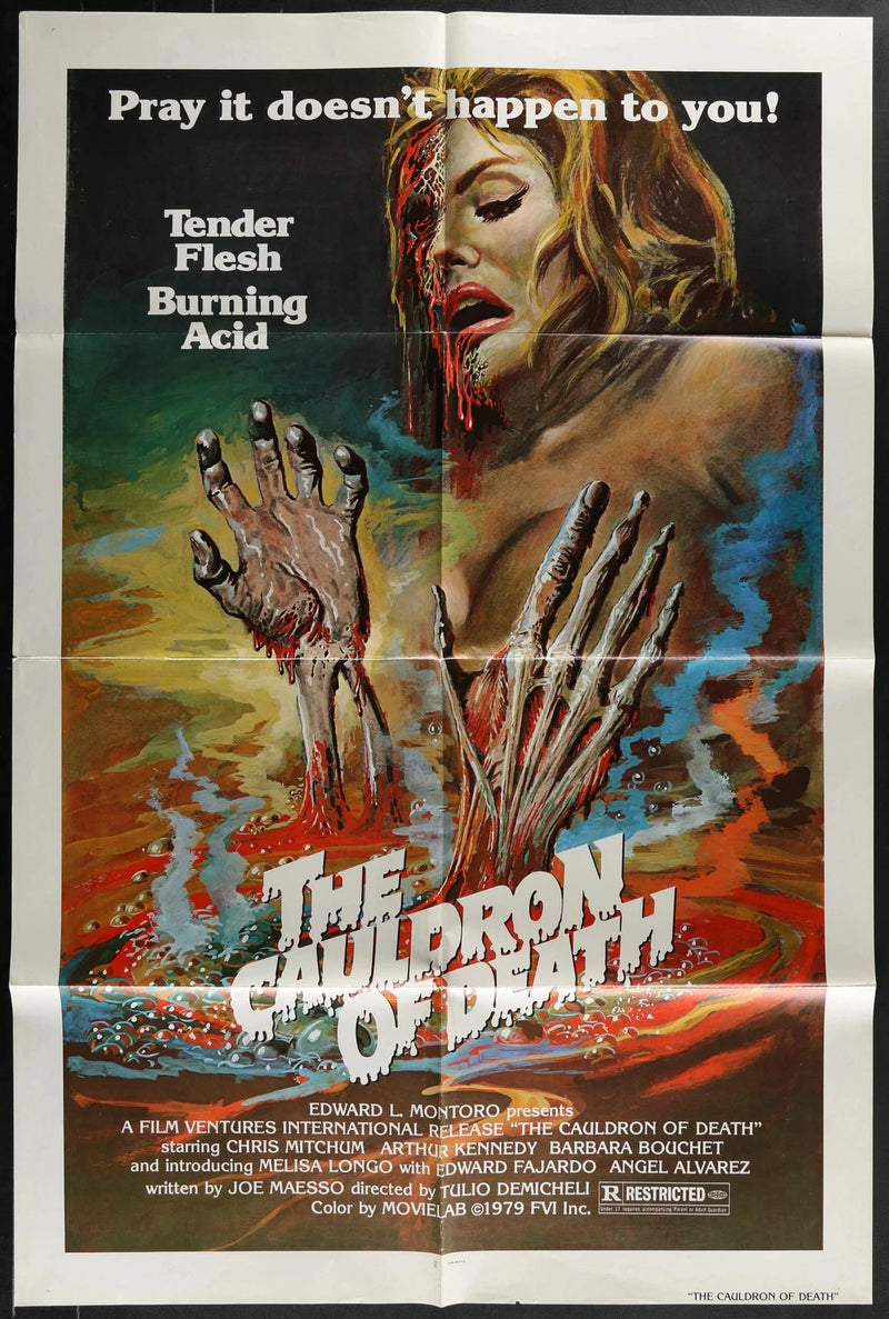 The Cauldron of Death 1979 Original Horror Movie Poster 27x41 Folded