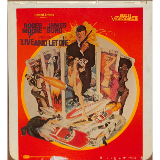 Live and Let Die (1973) Vintage CED RCA SelectaVision Videodisc TESTED WORKING