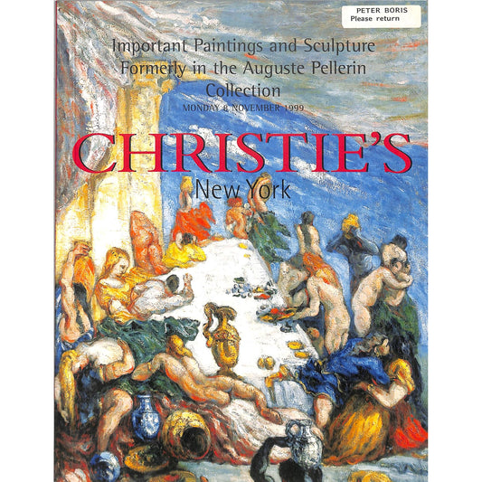 Christie's Auguste Pellerin Art Collection Auction Catalog November 8, 1999
