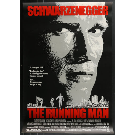 The Running Man (1987) Original Single-sided Movie Poster Rolled 27x40