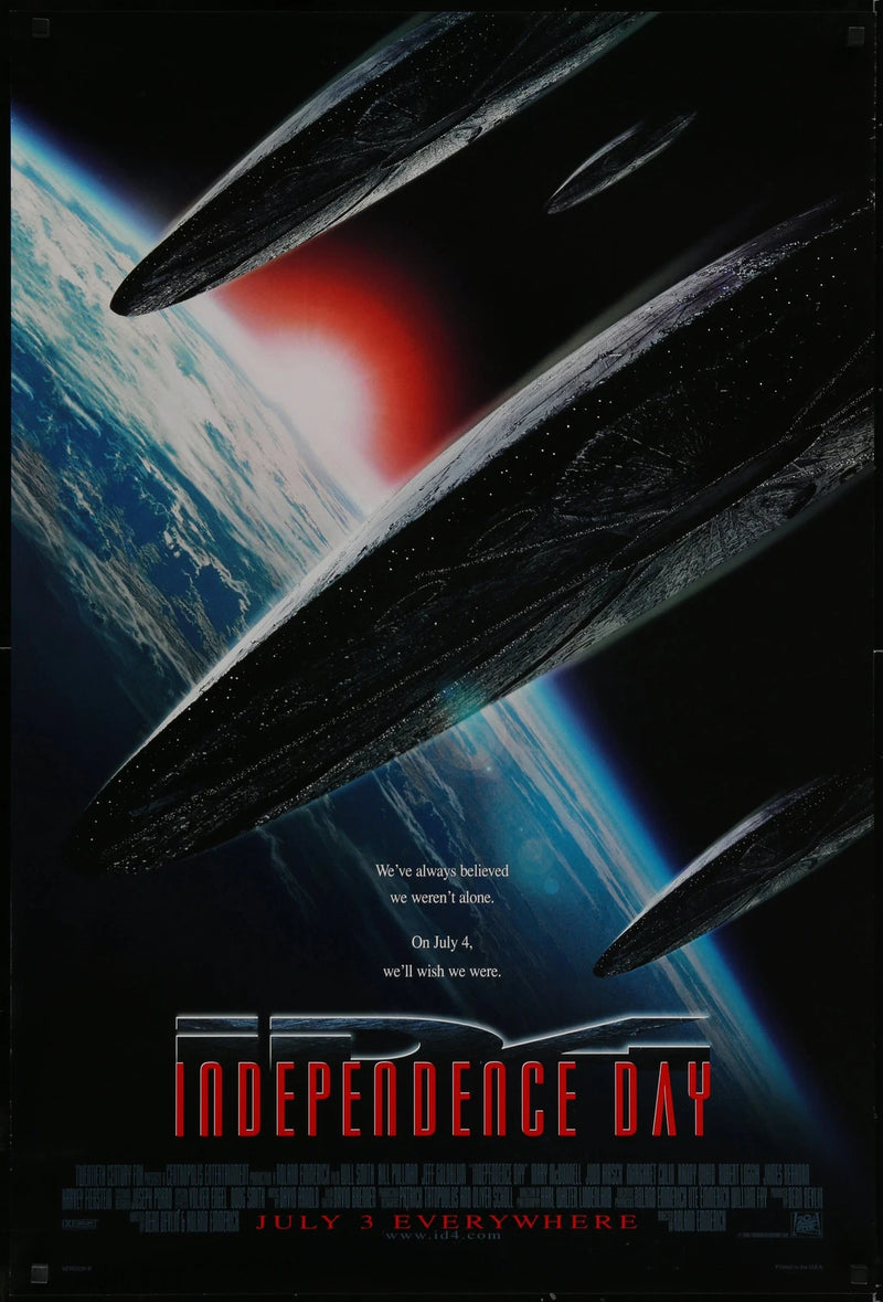 Independence Day 1996 Original DS USA One-Sheet Movie Poster Will Smith Sci-Fi