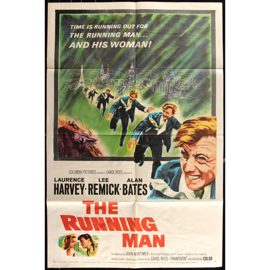 The Running Man (1963) Original Movie Poster 27x41 Folded Laurence Harvey EMP35