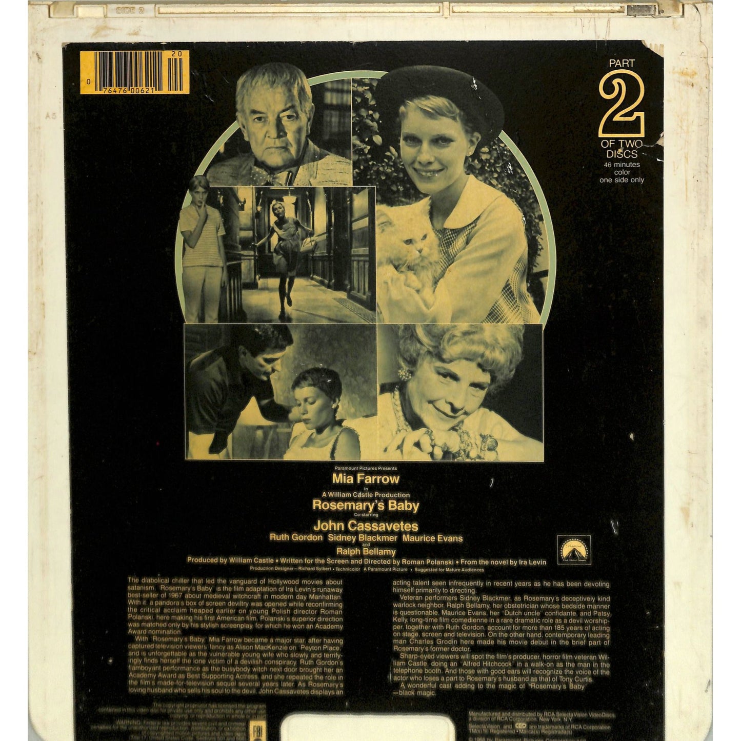 Rosemary's Baby (1968) Vintage Double CED Videodisc