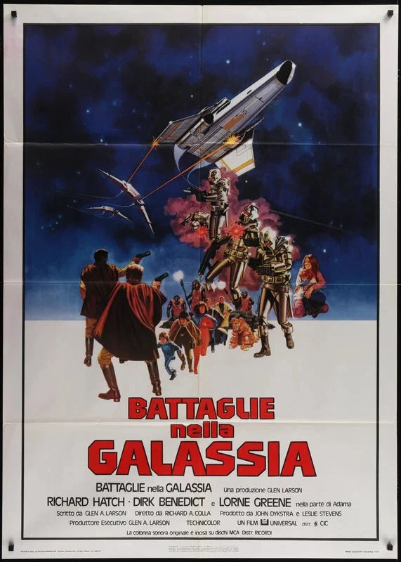 Battlestar Galactica 1978 Original Italian 1P Movie Poster 39x55 Richard Hatch