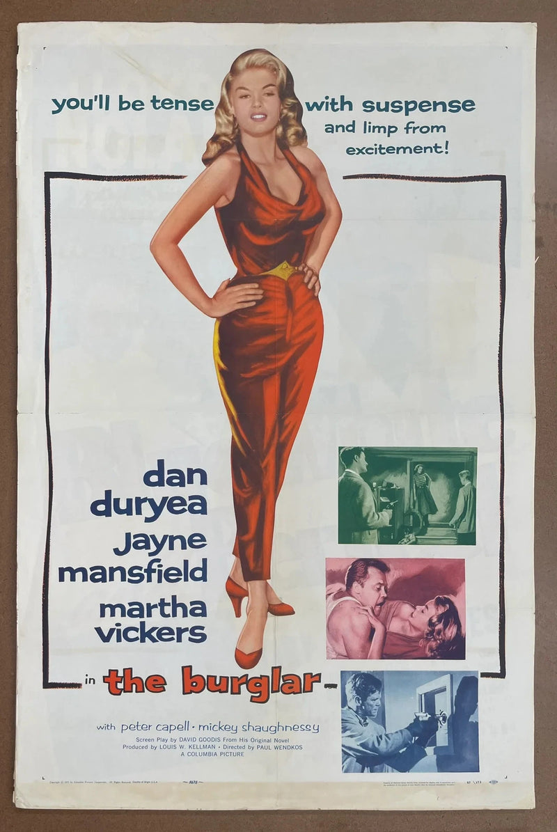 The Burglar 1957 Original US One Sheet Movie Poster