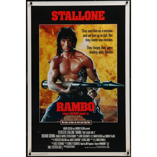 Rambo: First Blood Part II (1985) Original Rolled Movie Poster 27x40