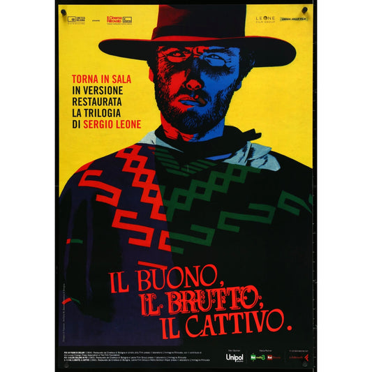 GOOD, THE BAD & THE UGLY 2014 Re-Release Unfolded Italian One-Sheet Poster EJA9