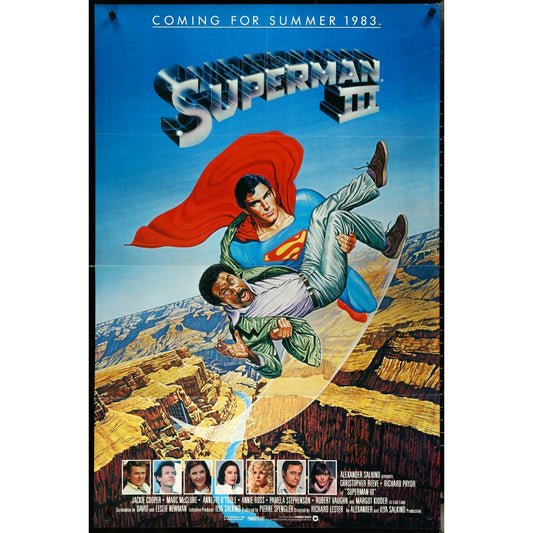 Superman III (1983) Original Movie Poster Folded 27x41