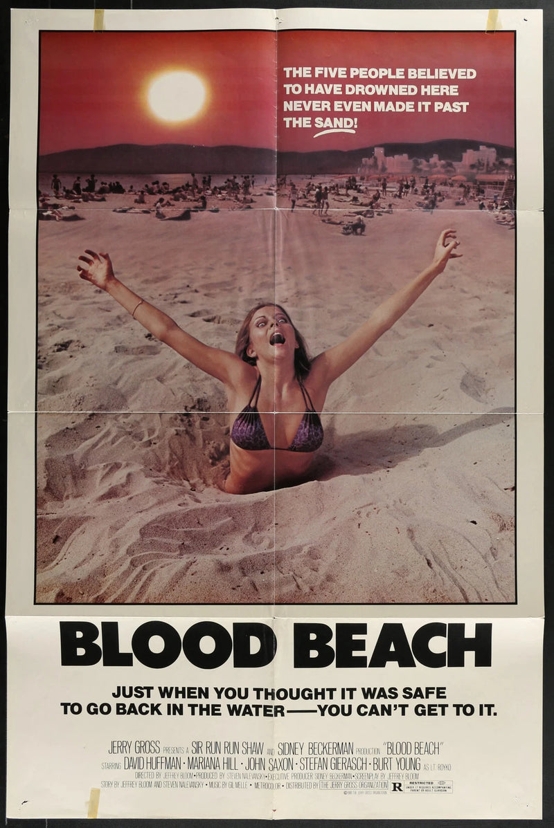 Blood Beach 1980 Original 27x41 Folded Horror Cult Movie Poster