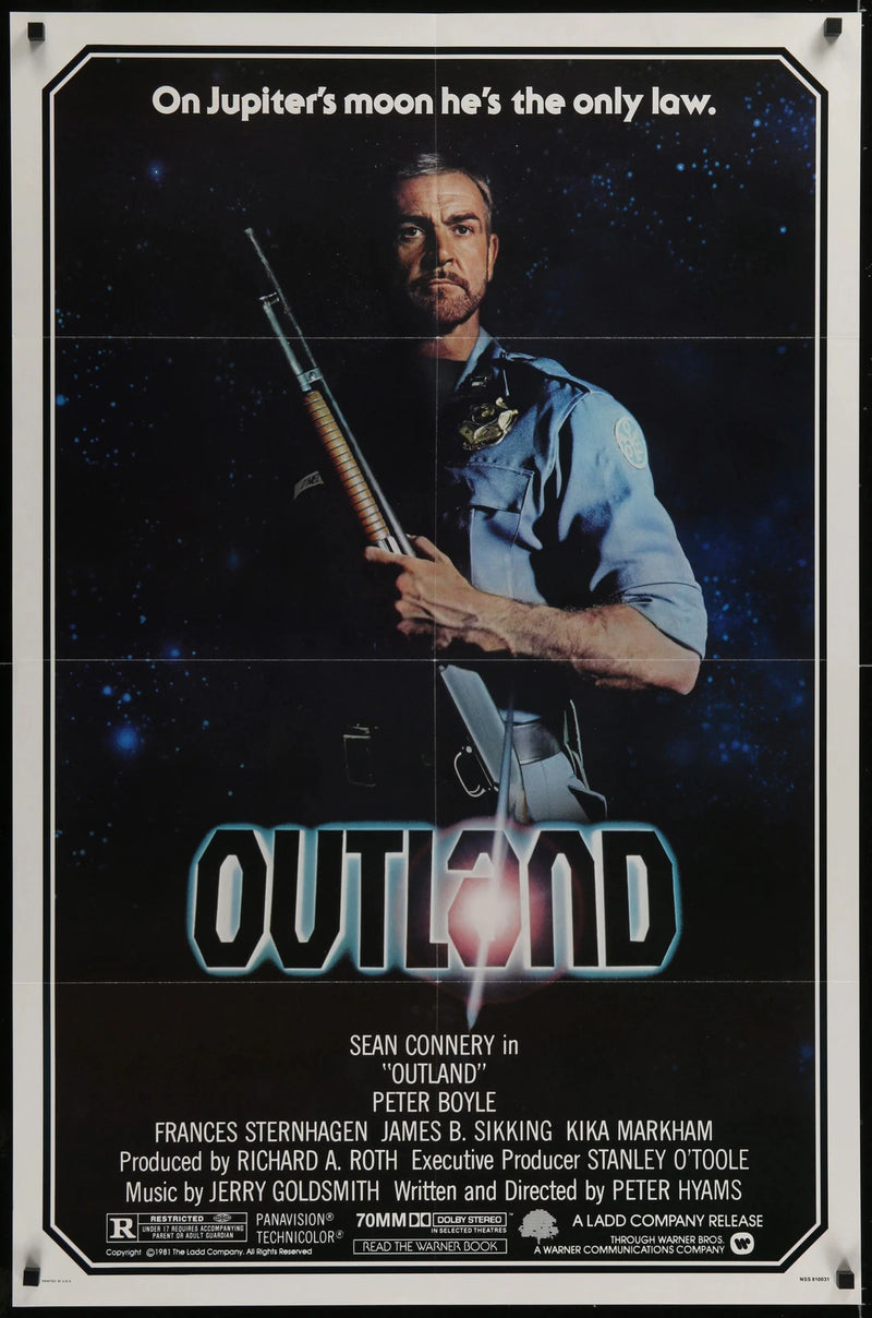 Outland 1981 Original 27x41 Folded One-Sheet Movie Poster Sean Connery Sci-Fi