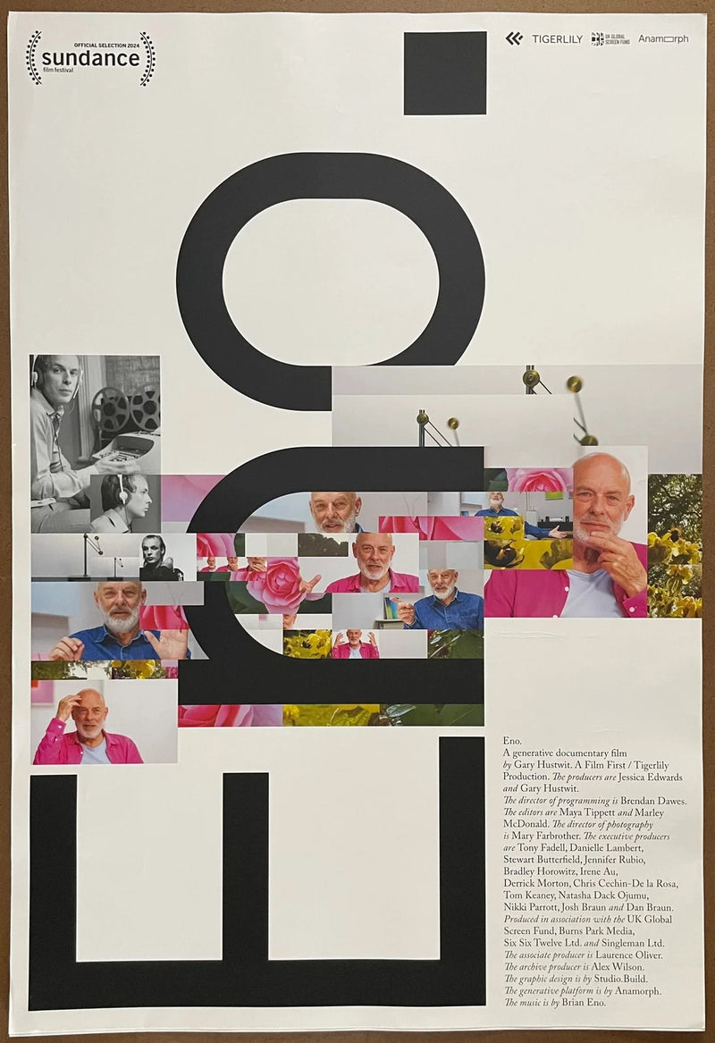 Eno 2024 Original Movie Poster 27x40 Brian Eno Gary Hustwit Sundance