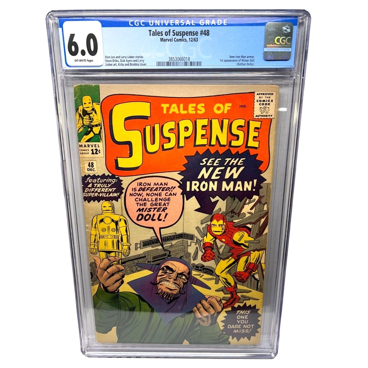 Tales Of Suspense #48 (1963) CGC 6.0 Key Issue 1st Red & Yellow IRON MAN Armor