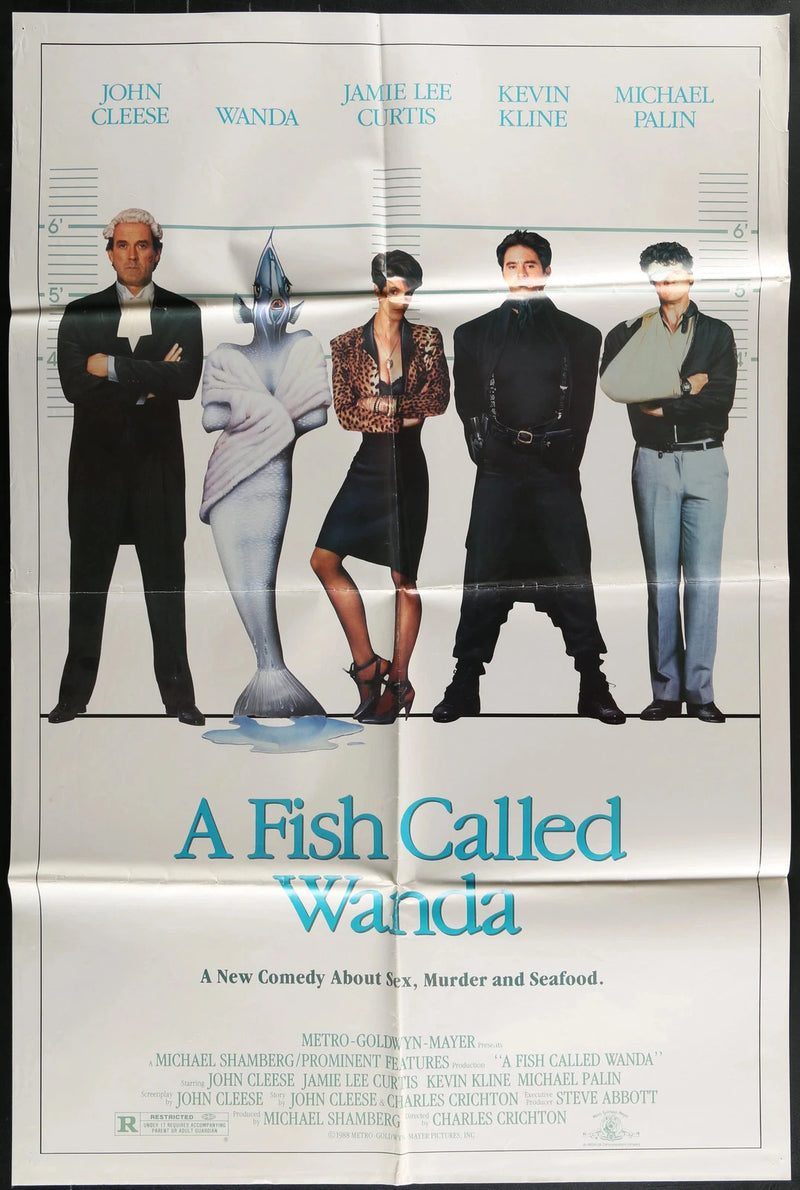 A Fish Called Wanda (1988) Original One Sheet Poster 27x41 Jamie Lee Curtis