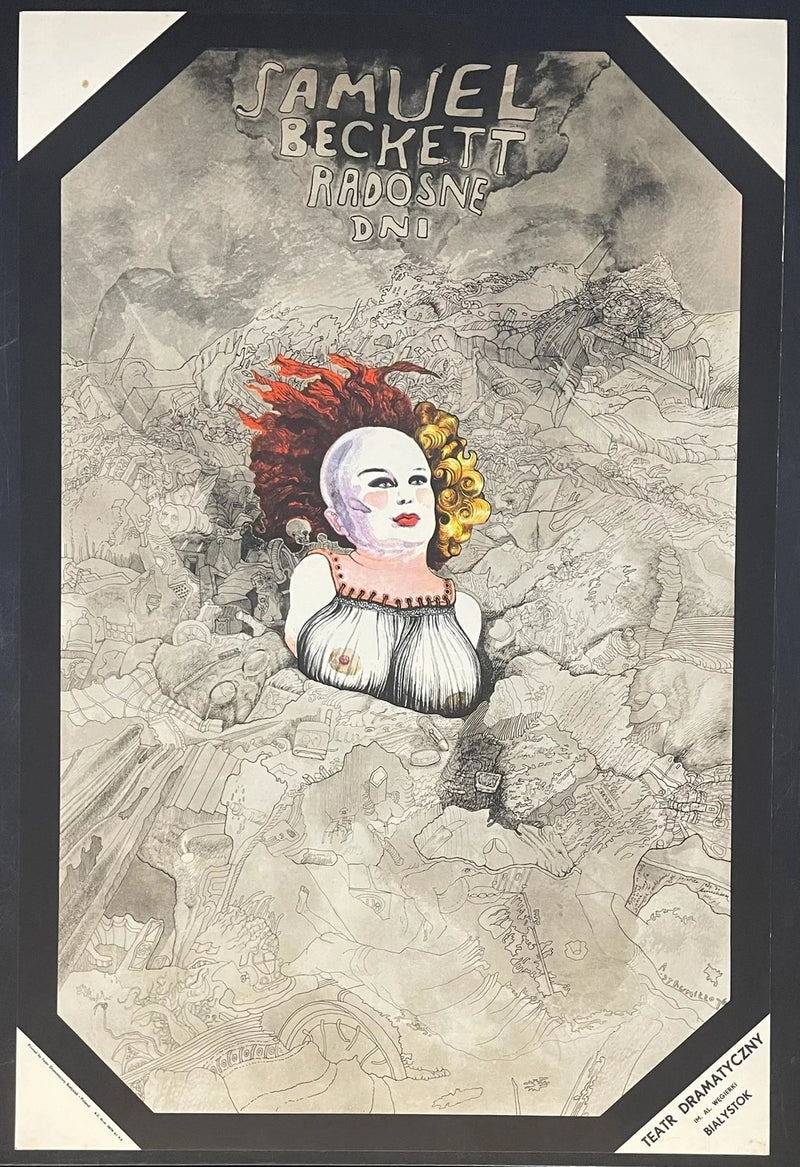 Samuel Beckett Radosne Dni (1979) Original Polish Poster 22x33