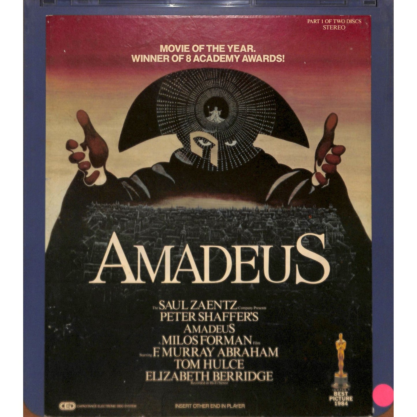 Amadeus Part 1 (1984) Vintage CED RCA SelectaVision Videodisc TESTED WORKING