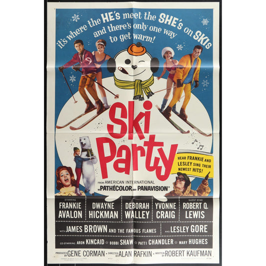 Ski Party (1965) Original Movie Poster Folded 27x41