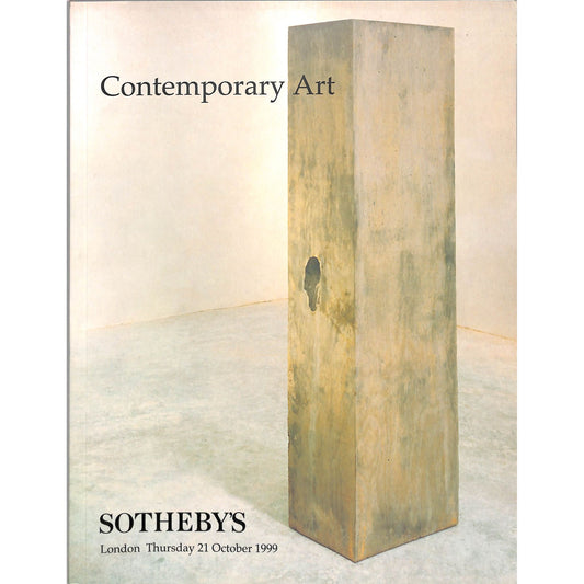 Sotheby's Contemporary Art Auction Catalog October 21, 1999