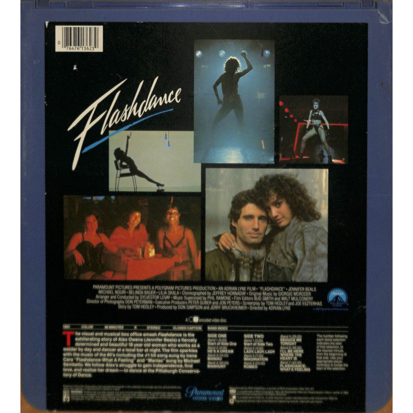 Flashdance (1983) Vintage CED RCA SelectaVision Videodisc TESTEDWORKING